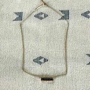 Kendra Scott Leanor gold and black drusy bar necklace